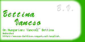 bettina vancso business card